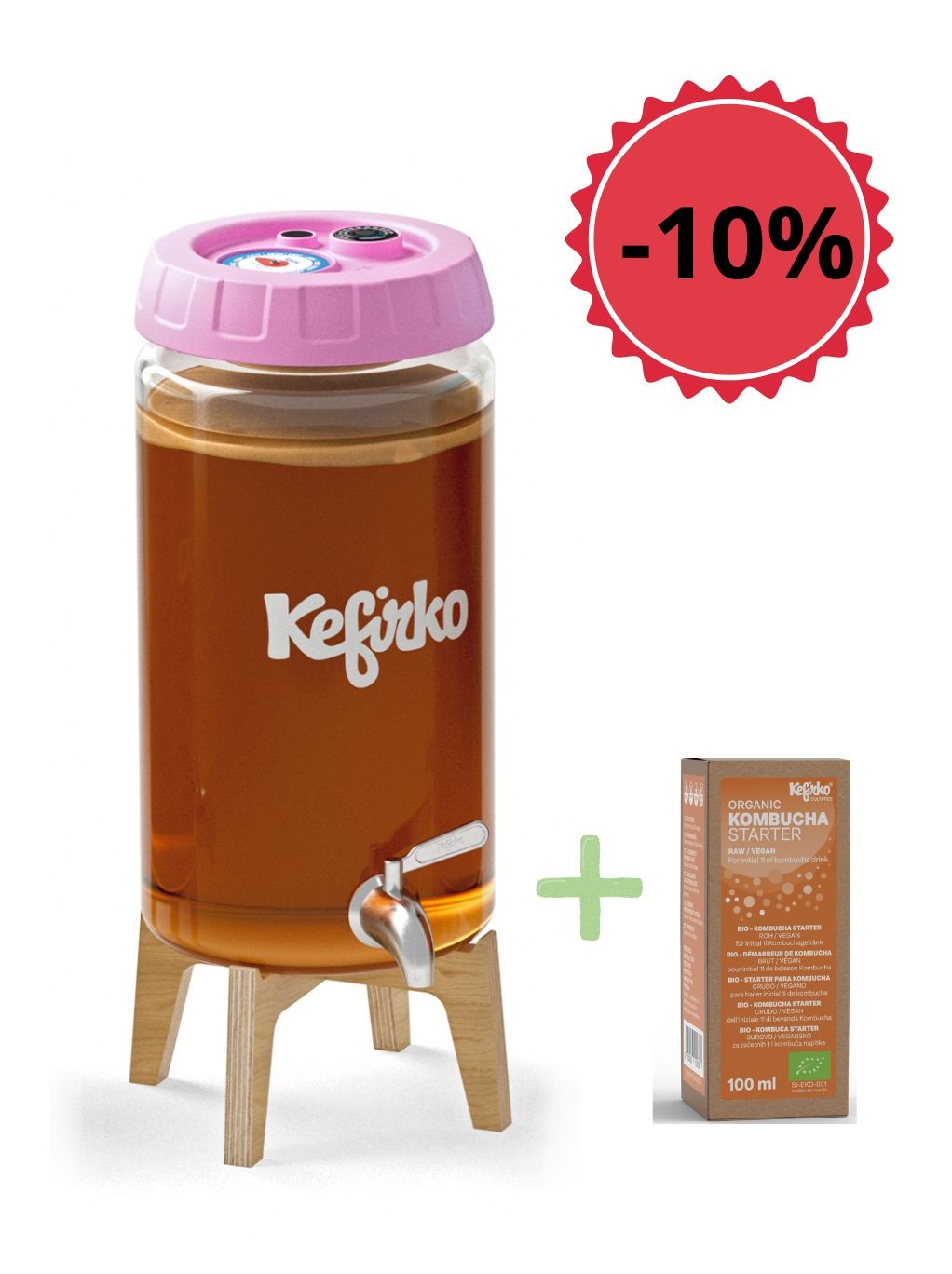 kit kombucha 4L rose + souche