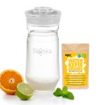 KIT DE DEMARRAGE KEFIR DE LAIT : bocal en verre 848ml + 1 sachet souche  kéfir de lait Bio -couleur BLANC - Le kéfir fait maison/Kits de démarrage :  kit kéfir +