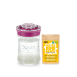 KIT DE DEMARRAGE KEFIR D'EAU : bocal 848ml et 1 sachet souche kéfir d'eau Bio - ROSE KEFIRKO