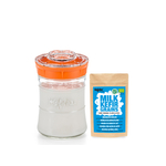 KIT DE DEMARRAGE KEFIR DE LAIT : bocal en verre 848ml et 1 sachet souche kéfir de lait Bio - ORANGE - KEFIRKO