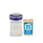KIT DE DEMARRAGE KEFIR DE LAIT : bocal en verre 848ml et    1 sachet souche kéfir de lait Bio -VIOLET - KEFIRKO