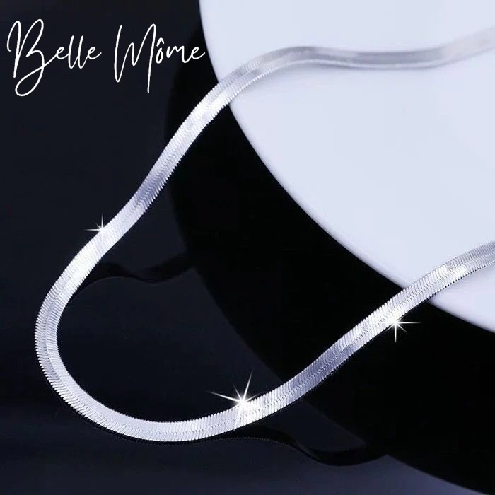 Belle Môme Collier chaine plate argent sterling 5