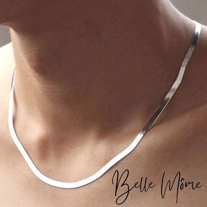 Belle Môme Collier chaine plate argent sterling 6