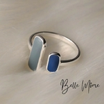 Belle Môme Bague ajustable Argent 925 Pierres Bleues 1