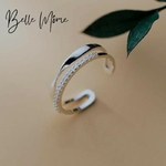 Belle Môme - bague ajustable torsadée en argent sterling et cristal 4