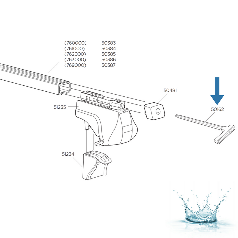 PIECE DE RECHANGE CLE THULE 50162