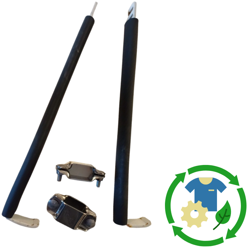 CIRC-TGEN0006-L40-PORTANTS VERTICAUX ECKLA POUR GALERIE L 40 CM (PAIRE DE) - OCCASION GARANTIE
