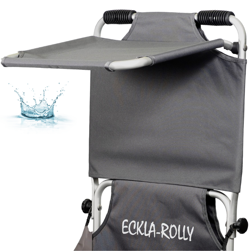 TGEN0050-ECKLA-PARE-SOLEIL  PARE-VENT POUR CHARIOT ECKLA BEACH-ROLLY-GRIS