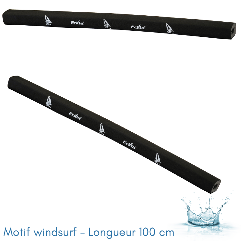 TUBES DE PROTECTION ECKLA POUR BARRES DE TOIT RECTANGULAIRES - LONGUEUR 50 CM (PAIRE DE) - MOTIF WINDSURF-100CM
