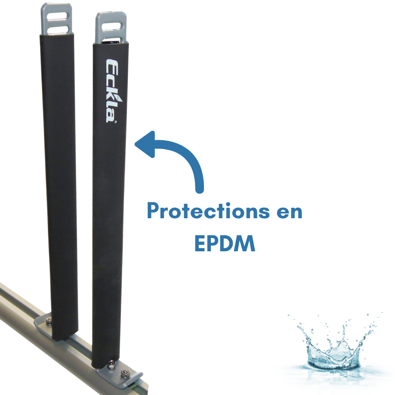 TGEN0006-H40-RAIN-ECKLA-PAIRE DE PORTANTS VERTICAUX HAUTEUR 40 CM POUR BARRES DE TOIT AVEC RAINURE - 5