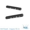 TUBES DE PROTECTION ECKLA POUR BARRES DE TOIT RECTANGULAIRES - LONGUEUR 50 CM (PAIRE DE) - MOTIF KAYAK