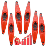 BPOL0007LOT6-EXO-LOT DE KAYAKS POLO EXO XP3 - ROUGE