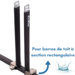 TGEN0006-H40-RECT-ECKLA-PAIRE DE PORTANTS VERTICAUX HAUTEUR 40 CM POUR BARRES DE TOIT RAINUREE-10