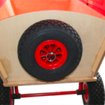 TGEN0063-ECKLA-ROUE DE SECOURS AVEC SUPPORT POUR CHARIOTS EN BOIS ECKLA-GONFLABLE-PALIER-LISSE
