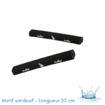 TUBES DE PROTECTION ECKLA POUR BARRES DE TOIT RECTANGULAIRES - LONGUEUR 50 CM (PAIRE DE) - MOTIF WINDSURF
