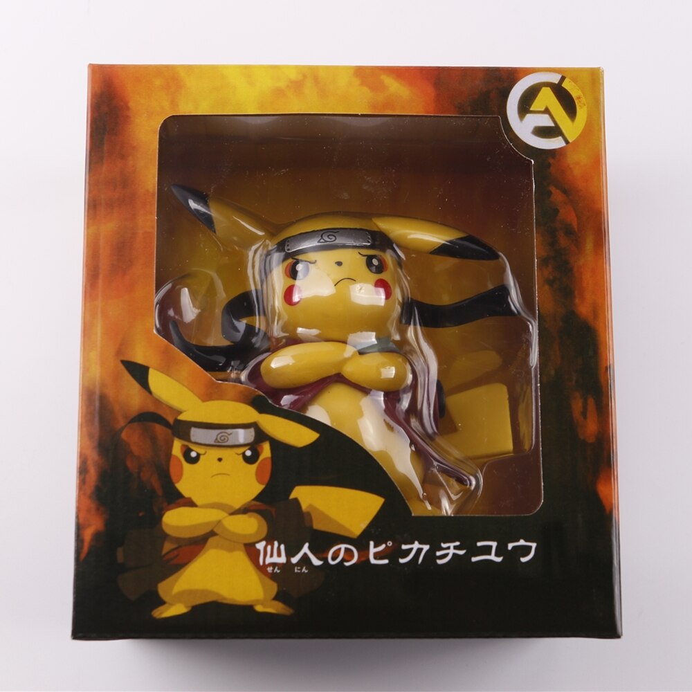 Figurines-de-dessin-anim-Pokemon-Pikachu-Cos-Uzumaki-Naruto-jouets-en-PVC-mignons-monstre-de-poche