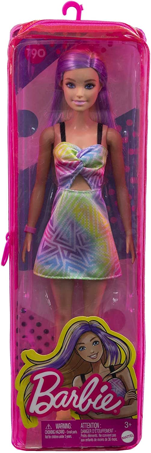 Poup-e-Barbie-Fashionistas-1-6-originale-barboteuse-cheveux-robe-m-lange-de-tons-de-peau