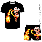 T-shirt-manches-courtes-Super-Mario-Bros-pour-hommes-ensemble-2-pi-ces-pour-enfants-short