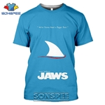 SONSPEE-t-shirt-manches-courtes-homme-femme-estival-Hip-Hop-impression-3D-film-classique-requin-Vintage