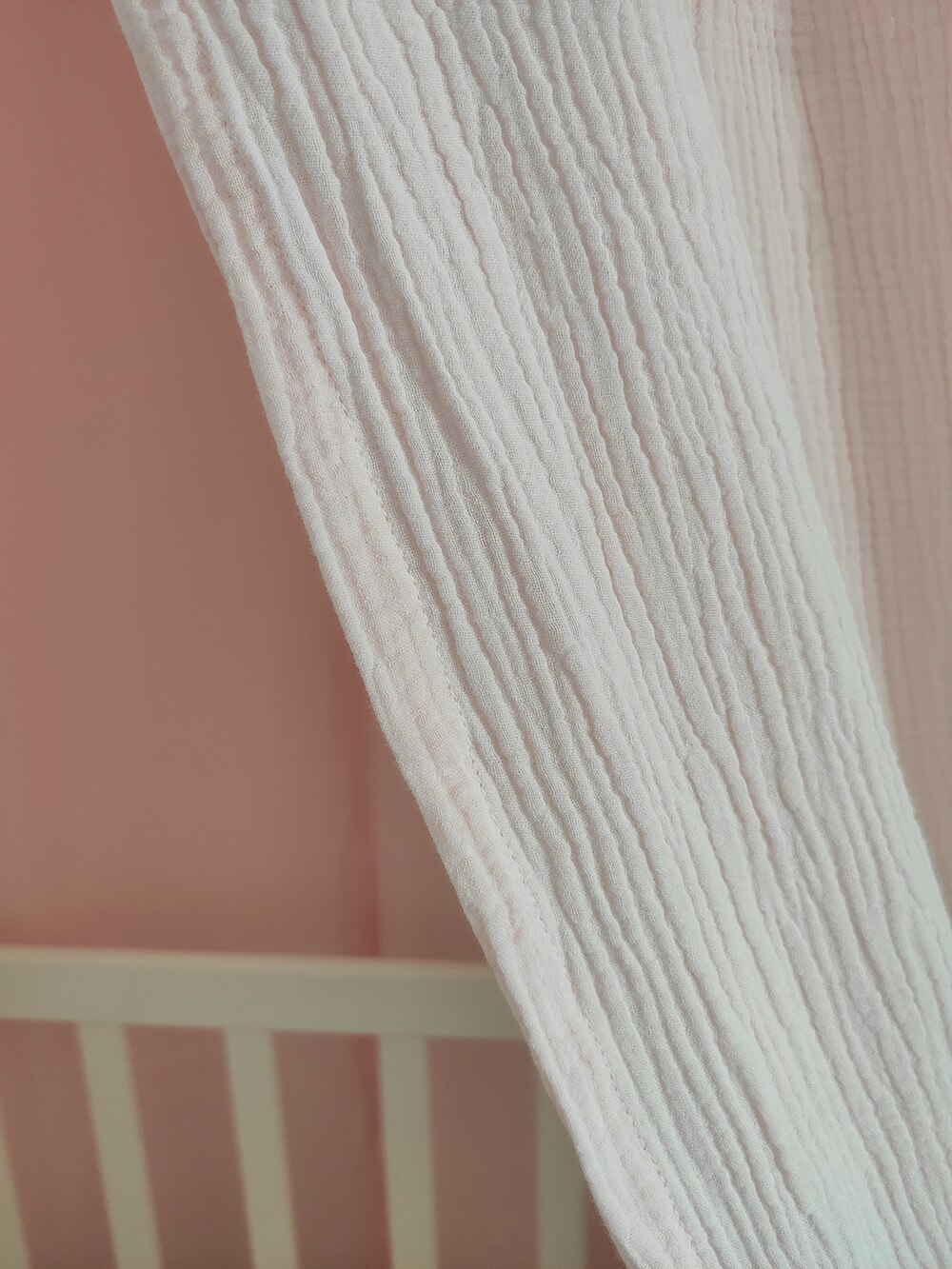 Ciel de Lit Bébé | Mousseline Coton Neige | Super Douceur