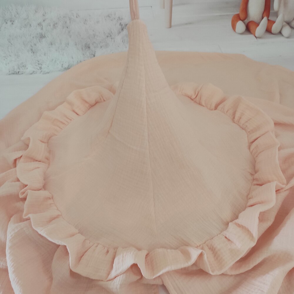 Ciel de Lit Bébé | Mousseline Coton Sable | Super Douceur dôme