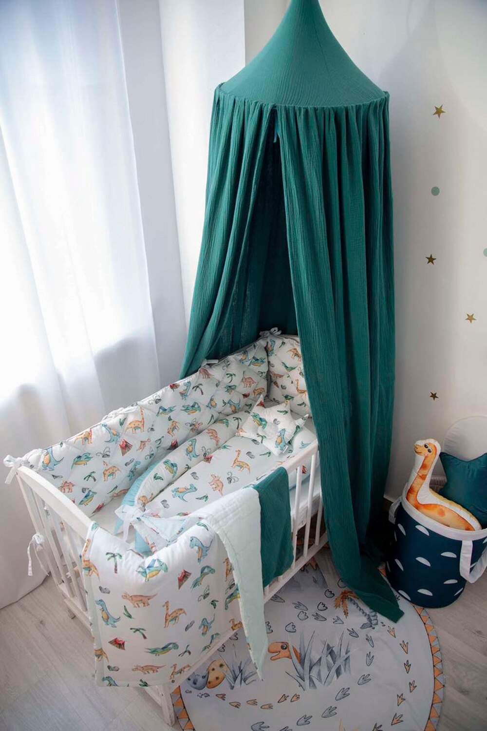 Ciel de Lit Bébé | Mousseline Coton Sapin | Super Douceur