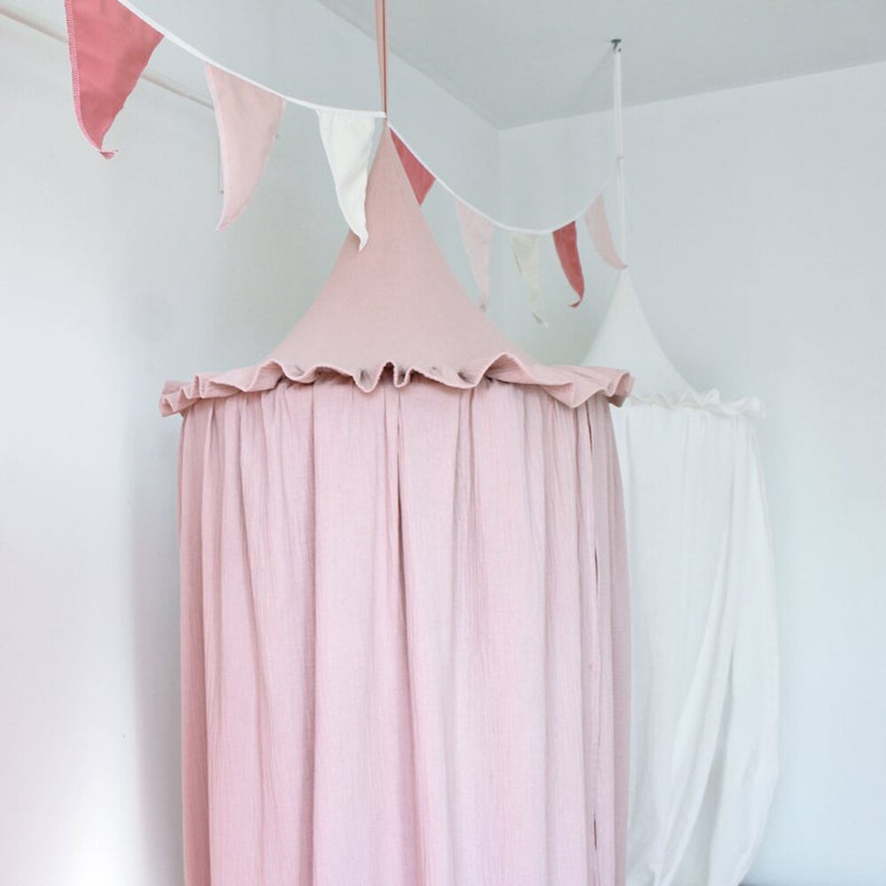 Ciel de Lit Bébé | Mousseline Coton Rose | Super Douceur