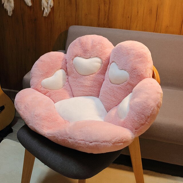 Coussin-en-Forme-de-Patte-de-Chat-pour-Si-ge-de-Bureau-Style-Dessin-Anim-pour