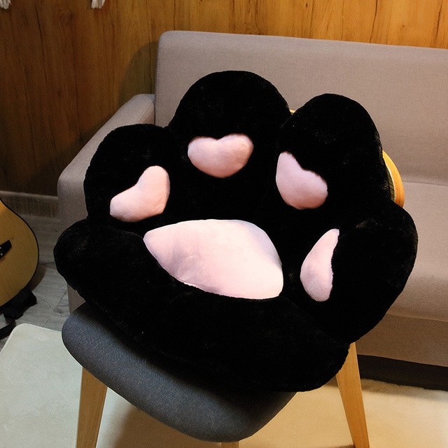 Coussin-en-Forme-de-Patte-de-Chat-pour-Si-ge-de-Bureau-Style-Dessin-Anim-pour