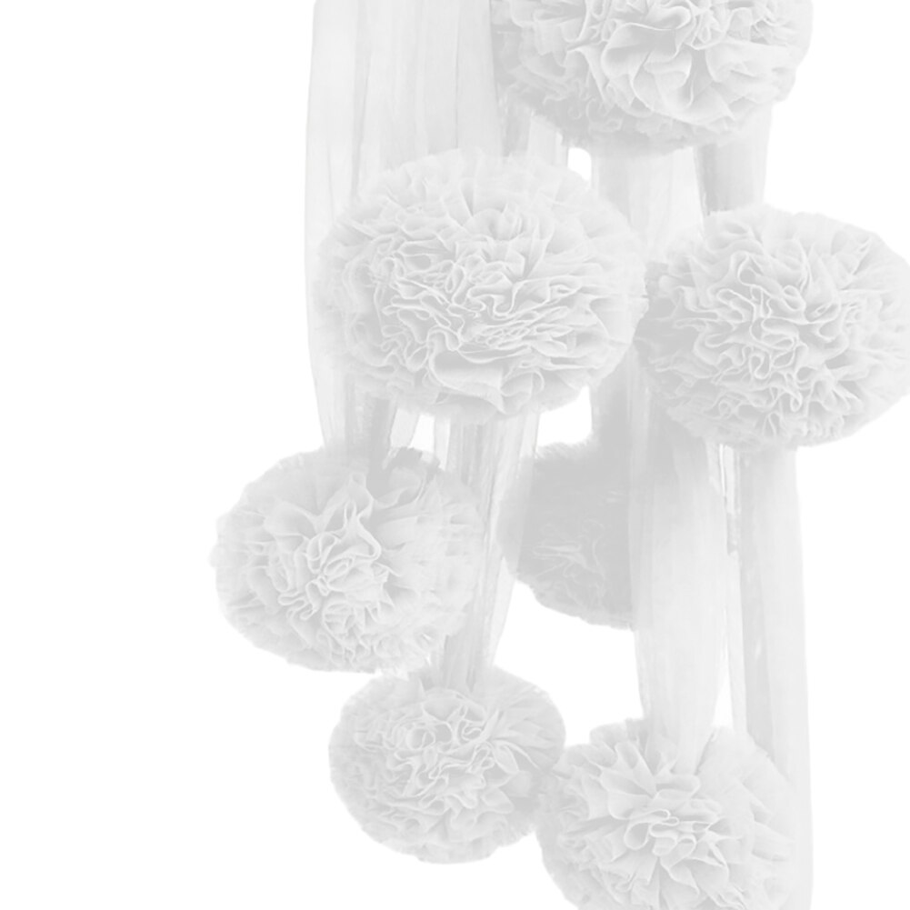 Guirlande Pompons 8 Boules blanches