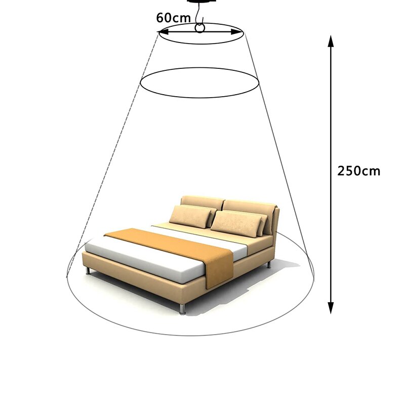 Ciel de Lit Adultes | Filet Transparent schéma installation