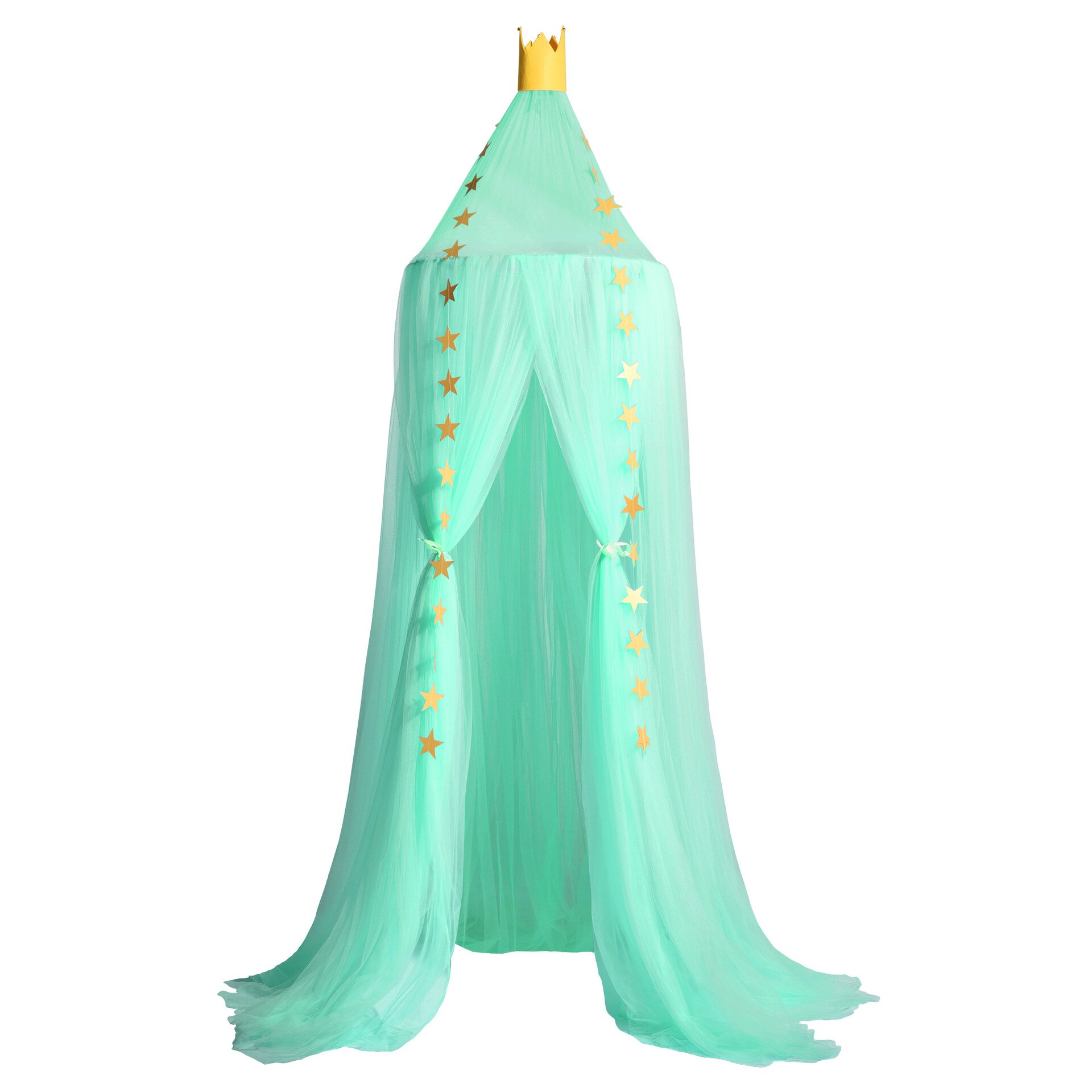 Ciel de Lit Bébé | Vert Tissu Léger fond blanc
