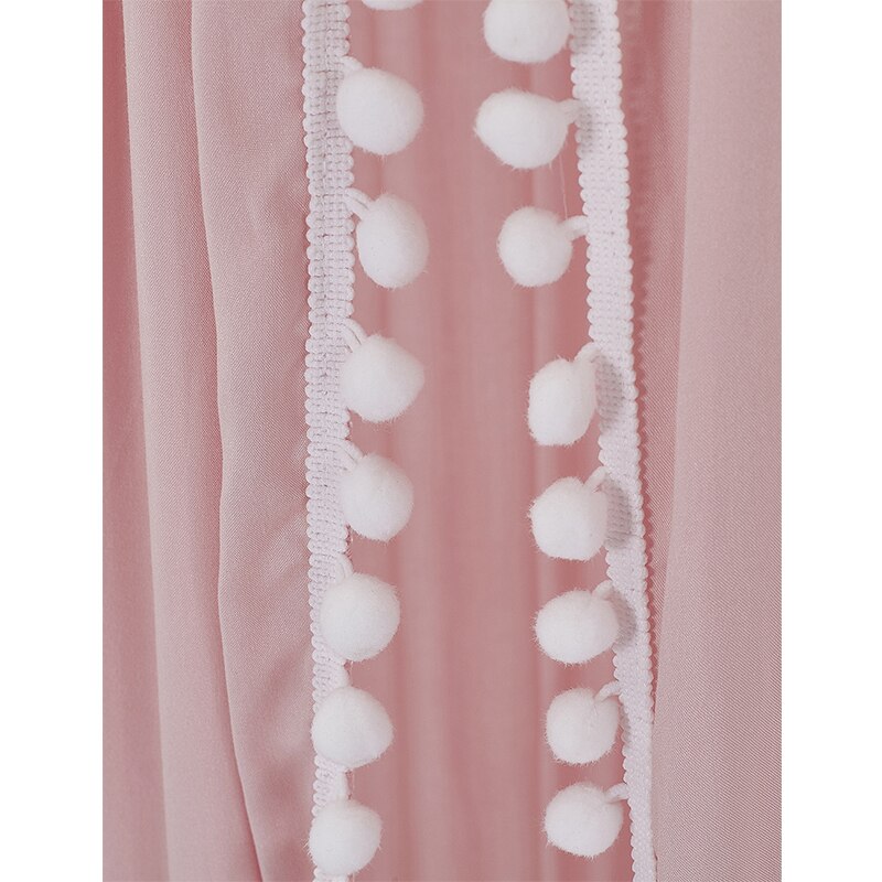 Ciel de Lit Bébé | Rose avec pompons détails
