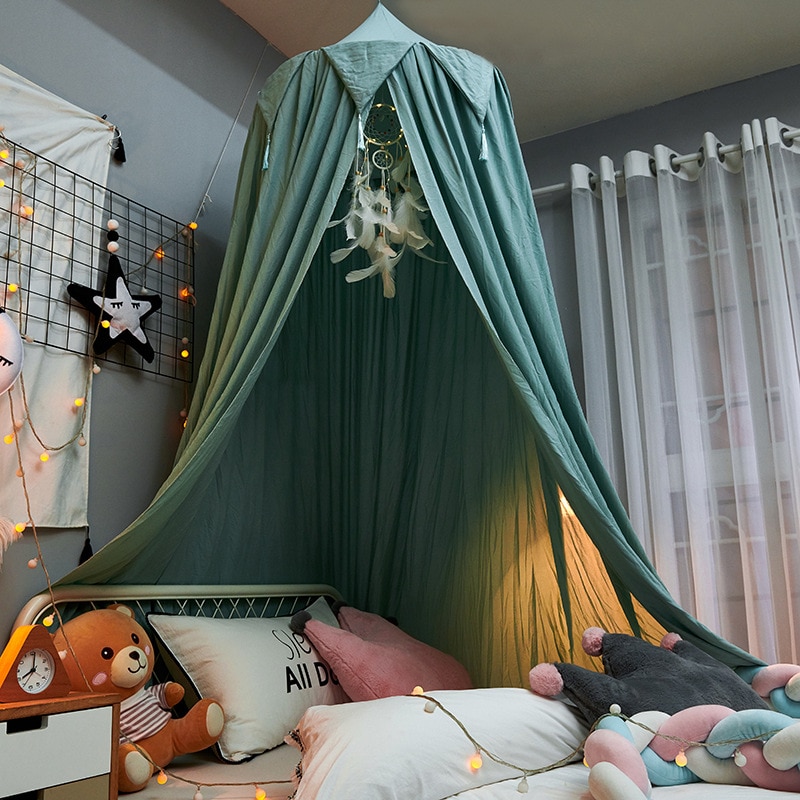Moustiquaire de lit,Support Ciel de lit,Ciel de lit Bebe,Durable,Enfant bébé  lit à baldaquin Couvre-lit moustiquaire Rideau[S393] - Cdiscount Maison