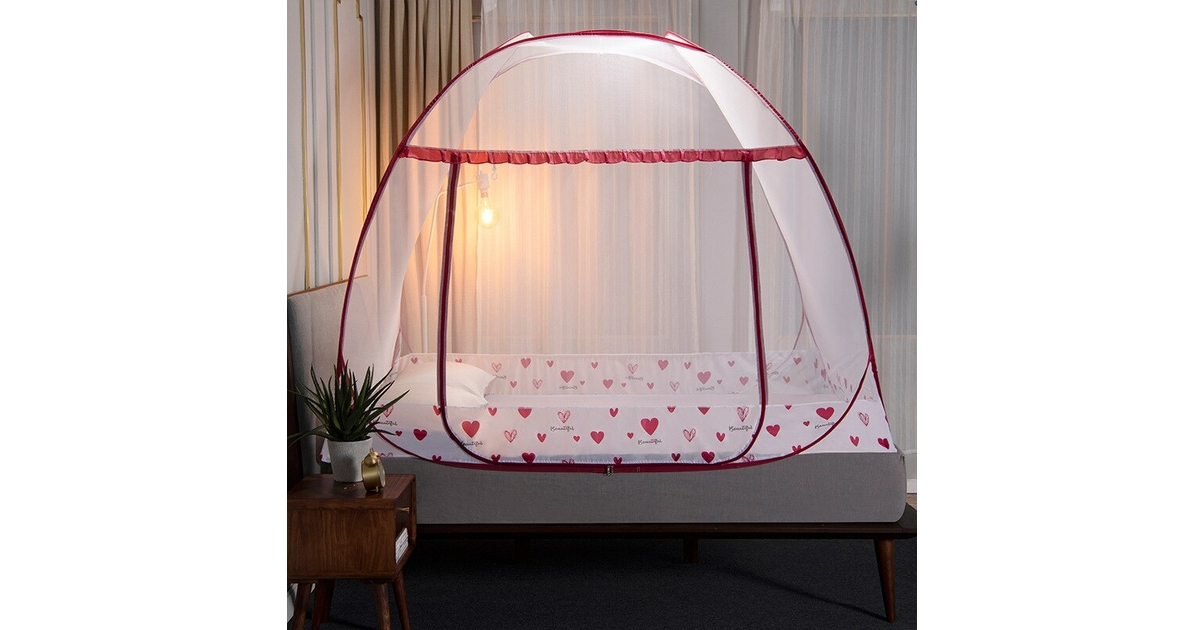 Moustiquaire De Lit 2 Places MAILEKT 200x200x180cm - Protection Anti-Moustiques Pour Maison Et Voyage