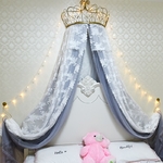 Ciel de Lit Princesse avec Couronne | Voile Turquoise
