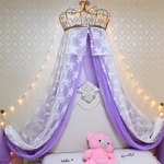 Ciel de Lit Princesse avec Couronne | Voile Violet