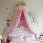 Ciel de Lit Princesse avec Couronne | Voile Rose