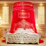 Ciel de Lit Adulte Rouge | Style Chinois Image 2