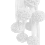 Guirlande Pompons 8 Boules blanches