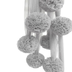 Guirlande Pompons 8 Boules grise