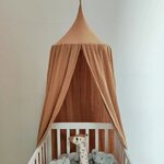 Ciel de Lit Bébé | Mousseline Coton Terracotta Sable | Super Douceur