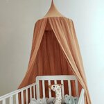 Ciel de Lit Bébé | Mousseline Coton Terracotta Sable | Super Douceur