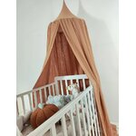 Ciel de Lit Bébé | Mousseline Coton Terracotta Sable | Super Douceur