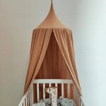Ciel de Lit Bébé | Mousseline Coton Terracotta Sable | Super Douceur