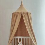Ciel de Lit Bébé | Mousseline Coton Terracotta Sable | Super Douceur