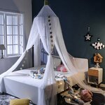 Ciel de Lit Bébé | Blanc Tissu Tombant