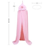 Ciel de Lit Bébé | Rose avec Lotus fond blanc