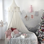 Pom-pom-gland-filles-chambre-lit-baldaquin-rideaux-rond-suspendu-d-me-moustiquaire-enfants-b-b