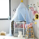 Ciel de Lit Bébé | Bleu Tissu Léger